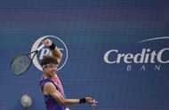 Ben Shelton in action at the 2024 Cincinnati Open (Source: Getty)